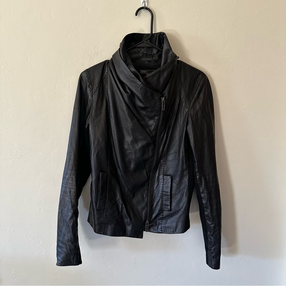Vince Leather Scuba Moto Jacket - Picture 6 of 15